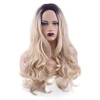 Synthetic Wig Deep Wave Middle Part Wig Medium Length A49 Synthetic Hair Women's Cosplay Party Fashion Black Brown miniinthebox - thumbnail