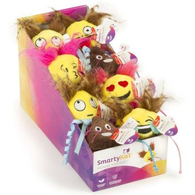 Smartykat® Mouse Moods™ Set Of 2 Soft Plush Emoji Catnip Cat Toys Smartykat® Mouse Moods™ Set Of 2 Soft Plush Emoji Catnip Cat Toys