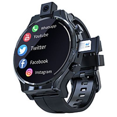 LOKMAT APPLLP PRO 4G LTE Cellular Smart Watch Phone Face ID Unlock 2.1 inch Screen GPS Android 10 WIFI Watch 4G Ram 64G Rom 64mm Watch Case miniinthebox