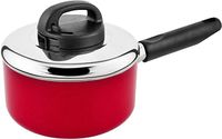 Prestige Classique 3X Ultra Tough Covered Nonstick Saucepan, 1.4 Ltr, 16 cm, Red, PR15907