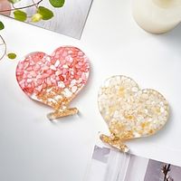 Transparent Resin Gold Foil Love Ornaments Gold Pink Love Craft Decorations Suitable For Valentine's Day Parties And Wedding Decorations miniinthebox - thumbnail