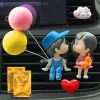 Cute Car Air Fresheners Vent Clip Outlet Freshener Perfume Clip Aroma Diffuser Decor Lovely Couple Car Interior Accessories for Women  Girls Car Decoration with 2 Packets Fragrance Tablets Lightinthebox - thumbnail