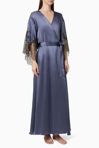 Hour Before Dawn Silk Satin Robe