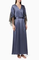 Hour Before Dawn Silk Satin Robe - thumbnail