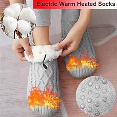 USB Electric Heated Foot Warmer Winter Thick Plush Foot Heater Thermal Heating Socks Heat Feet Warmer Boots Shoes for Men Women Home Office Lightinthebox