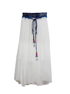 Bohemian Solid Color Chiffon Pleated Skirts