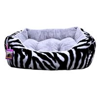 Coco Kindi Zebra Stripe Washable Sofa Fur Bed For Dogs & Cats -Size 4 - 58 X 65 X 15Cm Coco Kindi Zebra Stripe Washable Sofa Fur Bed For Dogs & Cats -Size 4 - 58 X 65 X 15Cm