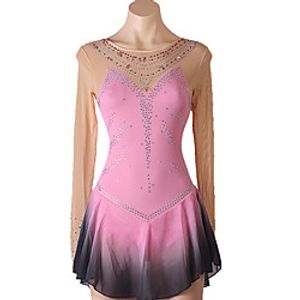 Latin Dance Ballet Latin Salsa Dance Dress Crystals / Rhinestones Women's Girls' Training Performance Long Sleeve High Spandex Chiffon miniinthebox