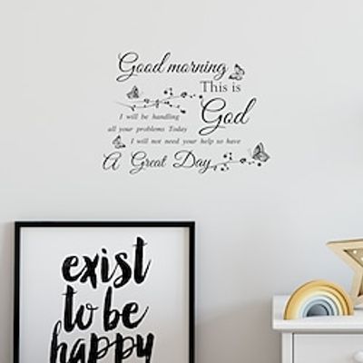 Home Decoration Good Morning Proverbs Characters Wall Stickers Study Room Bed Room Removable Vinyl Wall Decal 1pcs Lightinthebox Home Decoration Good Morning Proverbs Characters Wall Stickers Study Room Bed Room Removable Vinyl Wall Decal 1pcs Lightinthebox