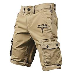 Men's Cargo Shorts Multiple Pockets Graphic Cowboy Outdoor Short Sports Outdoor Classic Micro-elastic Shorts Lightinthebox