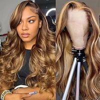 Highlight Honey Blonde Body Wave Lace Front Wig Human Hair Wig 134 Transparent Lace Closure Human Hair Wigs For Women Lightinthebox