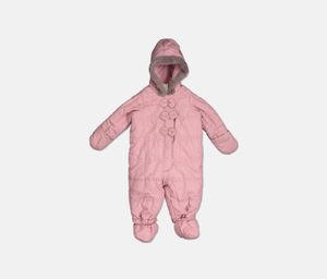 Baby Girls Hooded Bows Footed Snowsuit  Sugar Lilac