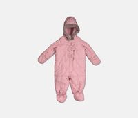 Baby Girls Hooded Bows Footed Snowsuit  Sugar Lilac - thumbnail