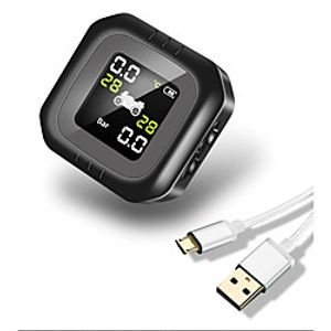 Motorcycle / Car Tire Pressure Monitoring System for universal All years Gauge High temperature alarm miniinthebox