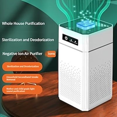 Negative Ion Air Purifier With Filter Cartridge Air Purifier For Whole House Negative Ion Germicidal Deformaldehyde Filter Sterilization And Deodorization Smart Mute Deodorizer Lightinthebox