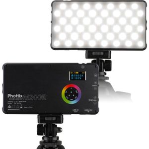 Phottix M200R RGB LED On Camera Panel Light Black