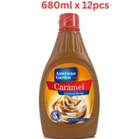 American Garden Caramel Syrup 24oz Pack Of 12