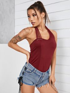 YOINS BASICS Backless Design Halter Sleeveless Cami