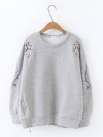 Embroidery Long Sleeves Sweatshirts