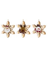 Homesmiths Christmas 13cm Battery Operated Lit Hanging Snowflake Assorted 1 Piece