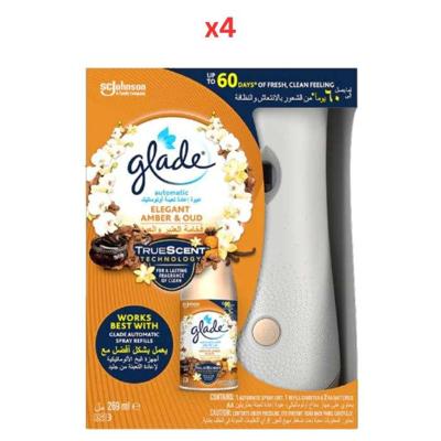 Glade Auto Hold 3In1 Elegant Amber & Oud 269Ml Pack Of 4
