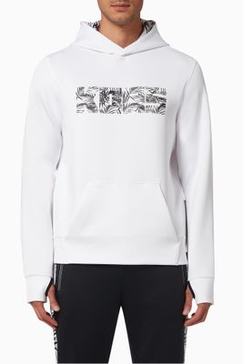 Palm Tree Hoodie in Cotton Palm Tree Hoodie in Cotton
