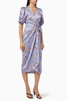 Swallow Print Multi-Way Wrap Dress - thumbnail