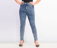 Womens Faded High Rise Skinny Jean  Navy - thumbnail