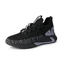 Men's Trainers Athletic Shoes Lace up Casual Daily Running Shoes Walking Shoes Mesh Breathable Black / Gold Black / Red BlackGray Color Block Fall Spring miniinthebox - thumbnail