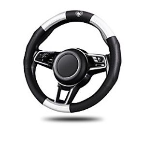 Leather Steering Wheel Cover Concise Style Cute Real-leather Universal Car Steering Wheel Protector Anti-Slip Soft Interior Accessories for Women Men fit Car SUV etc  15 inch Lightinthebox