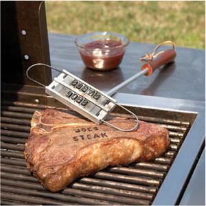Steak Meat Barbecue Branding Iron with 55 Letters
