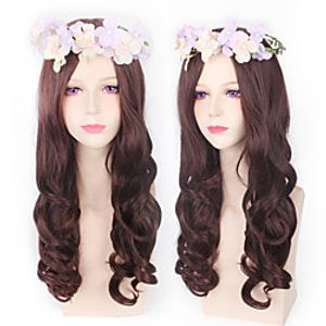 LOL Cosplay Cosplay Wigs Women's Middle Part 28 inch Heat Resistant Fiber Wavy Brown Teen Adults' Anime Wig miniinthebox