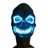 Halloween LED Mask Glowing Black Mask - thumbnail