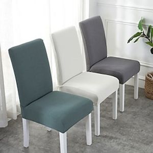 Stretch Spandex Dining Chair Cover Stretch Chair Cover Chair Protector Cover Seat Slipcover with Elastic Band for Dining Room Wedding Jacquard miniinthebox