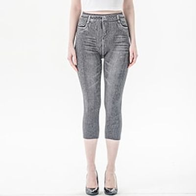 Women's Fashion Leggings Capri shorts Calf-Length Pants Casual Weekend Stretchy Plain Comfort Mid Waist Blue Black Gray S M L XL XXL Lightinthebox Women's Fashion Leggings Capri shorts Calf-Length Pants Casual Weekend Stretchy Plain Comfort Mid Waist Blue Black Gray S M L XL XXL Lightinthebox