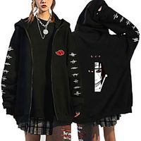 Inspired by Naruto Uchiha Itachi Anime Cartoon 100% Polyester Print Harajuku Graphic Kawaii Hoodie For Men's / Women's / Couple's miniinthebox - thumbnail