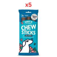 Lily's Kitchen Dog Chew Sticks with Salmon Dog Treats 120G (Pack of 5)