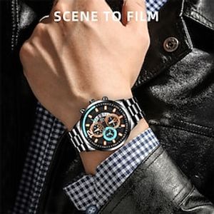 DEYROS Brand Men Quartz Watch Large Dial Sports Fashion Business Luminous Calendar Waterproof Alloy Watch miniinthebox