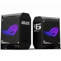 ASUS ROG Rapture GT6 (2PK) AX10000 Tri-Band WiFi 6 Gaming Mesh System, Covers up to 5,800 sq ft, 2.5 Gbps Port, Triple-Level Game Acceleration, UNII 4, Black - thumbnail