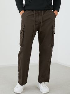 Men Fashion Multi-pocket Drawstring Cargo Pants