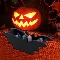 Halloween Cosmetics Storage Rack Decoration Box Gothic Bat Box Cosmetic Storage Tray Bat Crystal Display Disk Wooden Storage Box Lightinthebox - thumbnail