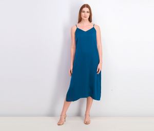 Womens Maxi Dress with Slit  Blue