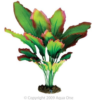 Aqua One Silk Plant-Amazon Red/Green 30Cm