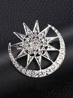 Pentagram Rhinestone Brooch