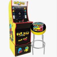 Arcade1Up Pacman with License Riser, Light Up Marquee and Stool