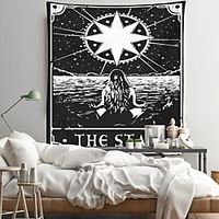 Tarot Divination Wall Tapestry Art Decor Blanket Curtain Hanging Home Bedroom Living Room Decoration Mysterious Bohemian Polyester miniinthebox - thumbnail