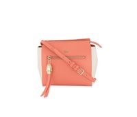 Womens Brigitte Cross Body Bag 23.5 L x 19 H x 10 W cm  Peach/White - thumbnail