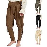 Retro Vintage Medieval Renaissance 17th Century Pirate Pants Pirate Knight Ritter Viking Celtic Knight Ranger Men's Halloween Carnival Performance Stage Pants Lightinthebox