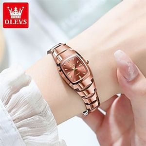 New Olevs Brand Women'S Watches Luminescent Tungsten Steel Quartz Watch With Diamonds Fashionable Hundred Waterproof Women'S Wristwatch miniinthebox