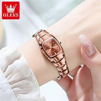 New Olevs Brand Women'S Watches Luminescent Tungsten Steel Quartz Watch With Diamonds Fashionable Hundred Waterproof Women'S Wristwatch miniinthebox - thumbnail